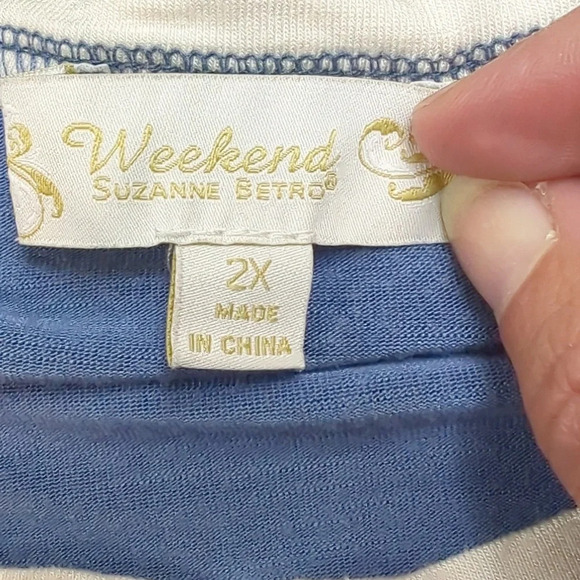 Suzanne Betro Weekend Top. 2X, EUC. - Picture 5 of 6